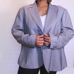 Black and White Houndstooth Blazer